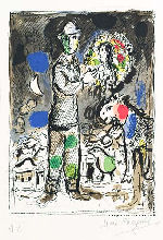 Marc Chagall, Paysane avec une Bouquet (Peasant with Bouquet)