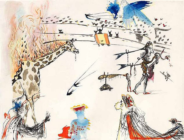 Salvador+dali+giraffe+on+fire
