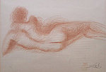 Salvador Dali, Nude woman from the back (Femme nu de dos)