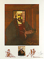 Salvador Dali, Rembrandt 'Portrait du peintre par lui-meme'