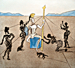 Salvador Dali, The Golden Helmet of Mandrino