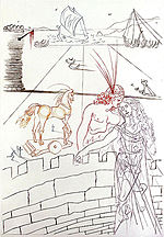 Salvador Dali, Paris and Helen of Troy