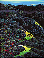 Eyvind Earle, Three Pastures on a Hillside