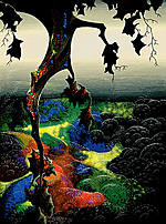 Eyvind Earle, Crimson Red and Gold
