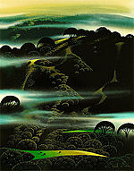 Eyvind Earle, Fog Draped Hills