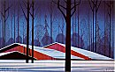 Eyvind Earle, Winter Barns