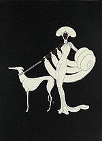 Erte, Ebony and White
