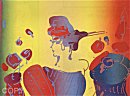 Peter Max, Lady With Flowers