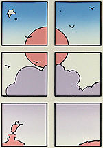 Peter Max, Landscape Through Window