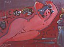 Peter Max, Reclining in Red