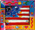 Peter Max, Flag With Heart II