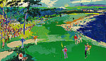 LeRoy Neiman, 18th at Pebble Beach
