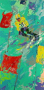 LeRoy Neiman, Winter Olympic Skiing, Lake Placid, 1980