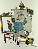 Norman Rockwell, Triple Self Portrait