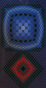 Victor Vasarely, Mi-Ta (Bleu)