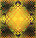 Victor Vasarely, Gaia III (Gold)