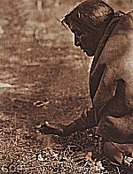 Edward S. Curtis, Plate 631 - Kindling Fire - Assiniboin