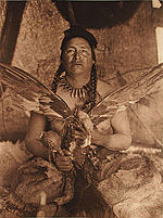 Edward S. Curtis, Plate 634 - Placating the Spirit of a Slain Eagle - Assiniboin