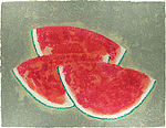 Byron Galvez, Sandias en Gris (Watermelons in Gray)