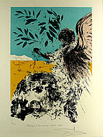 Salvador Dali, Angel of Mercy Covering a Calmer World
