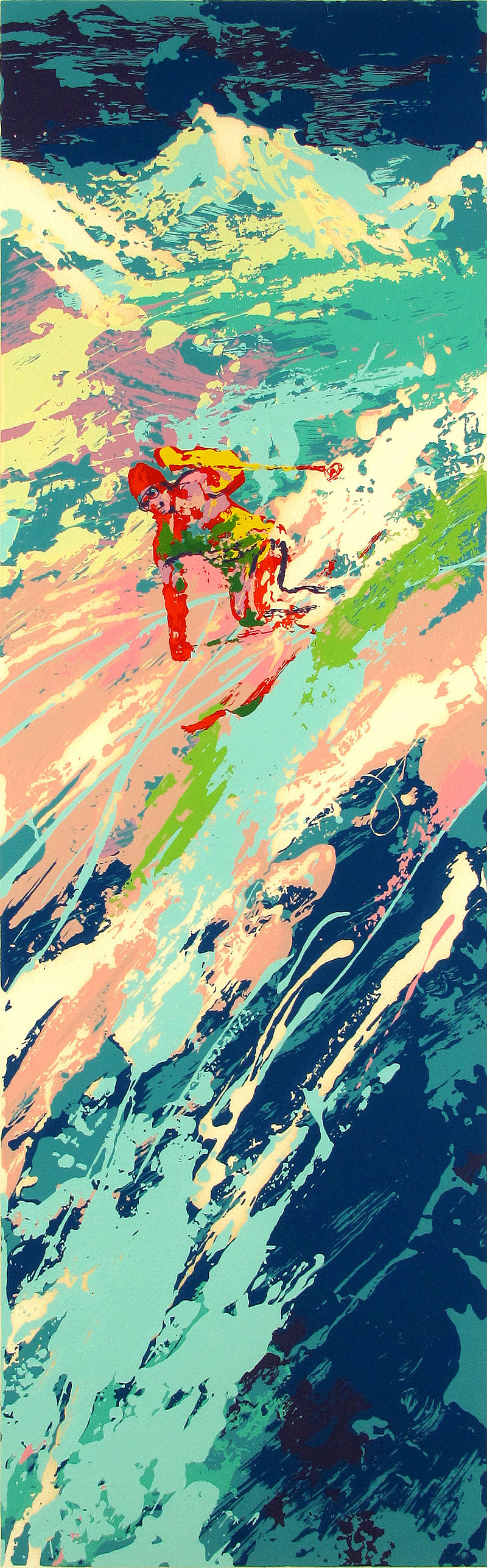 LeRoy Neiman, Downhill Skier, Serigraph on Paper, Limited